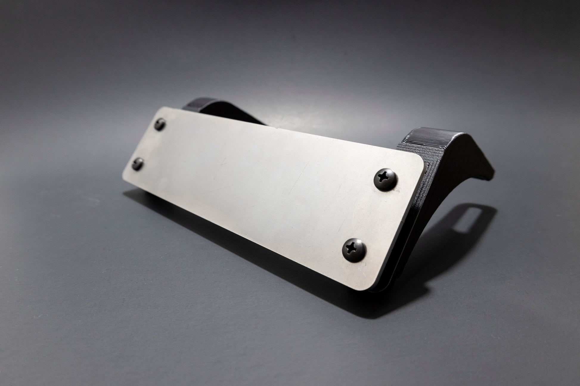 FJ60 Radio Cover blank steel face with hardware not installed into FJ60 Dash