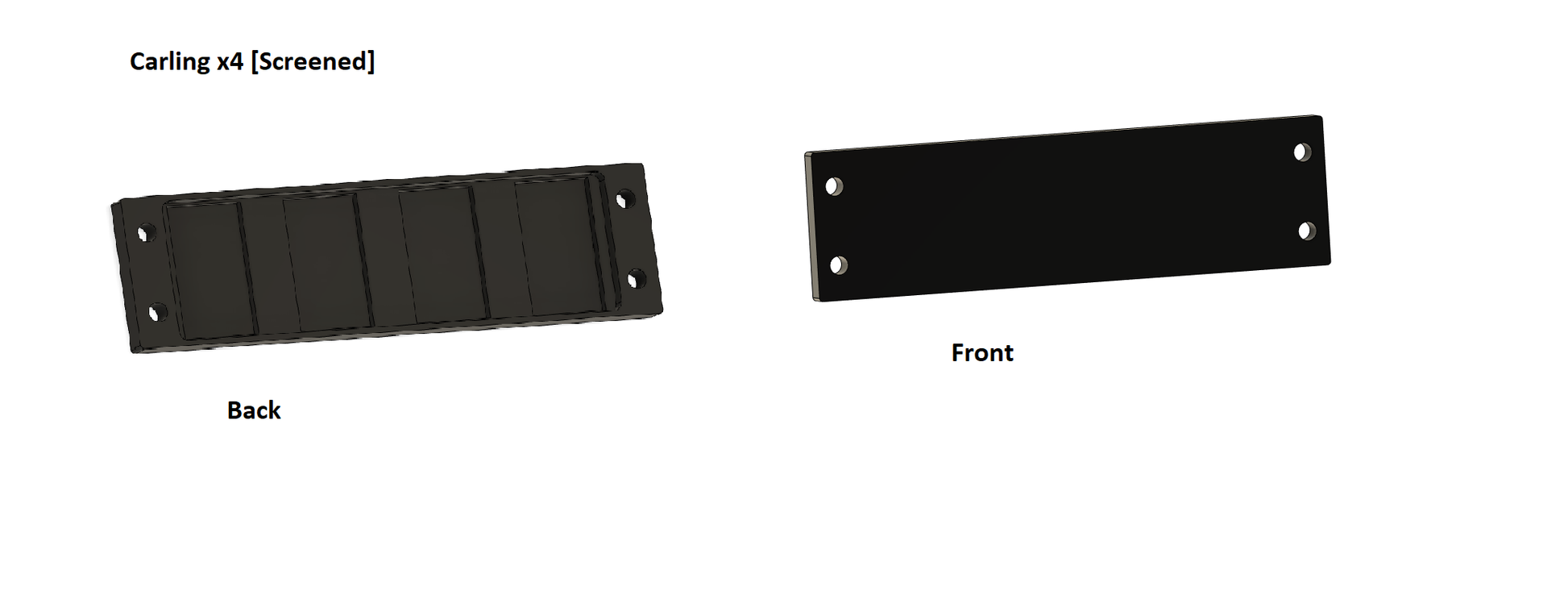 Front and back images of a Carling Cover panel for the fj60 bezel