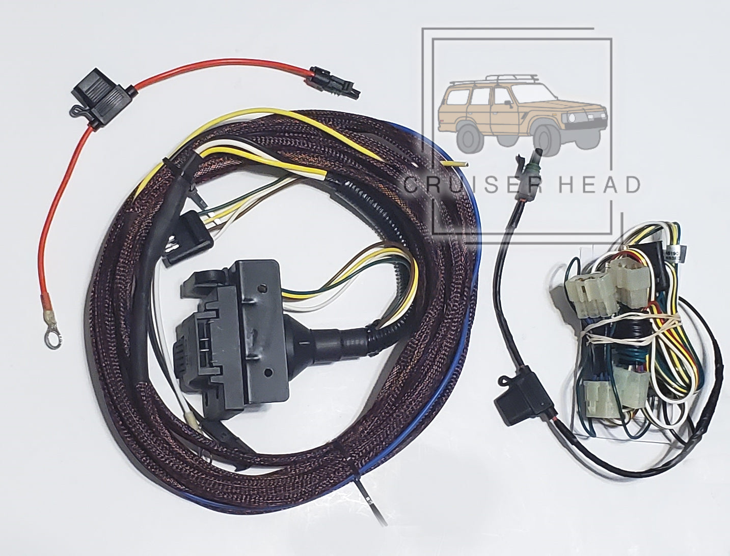 FJ60 FJ62 Trailer harness plug and play demo shot of wire harness